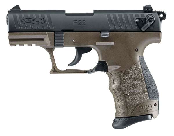 Walther Arms 5120338 P22 Military *CA Compliant 22 LR 3.42" 10+1 OD Green B-img-1