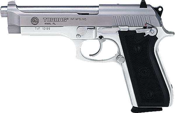 Taurus 192015917 92 Standard 9mm Luger 5" 17+1 Stainless Black Polymer Grip-img-1