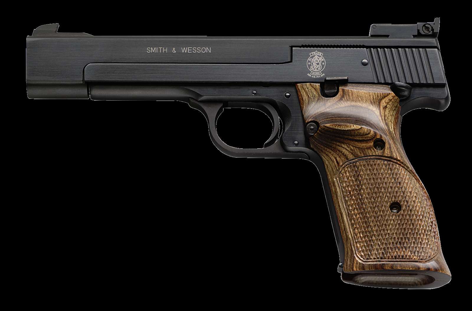 Smith & Wesson 130511 41 Rimfire 22 LR 5.50" 10+1 Blued Wood Grip Adjustabl-img-1