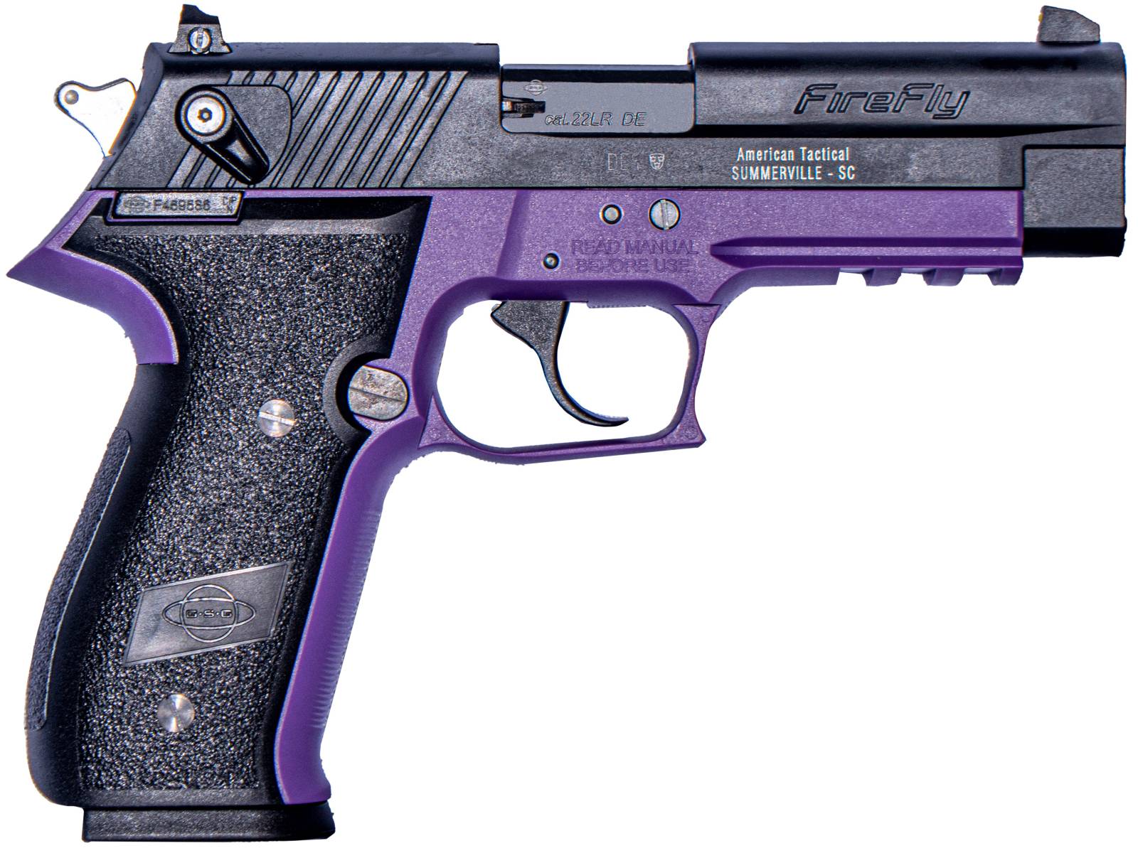 GSG FIREFLY HGA .22LR PURPLE 4" BL NO THREAD 10RD-img-1
