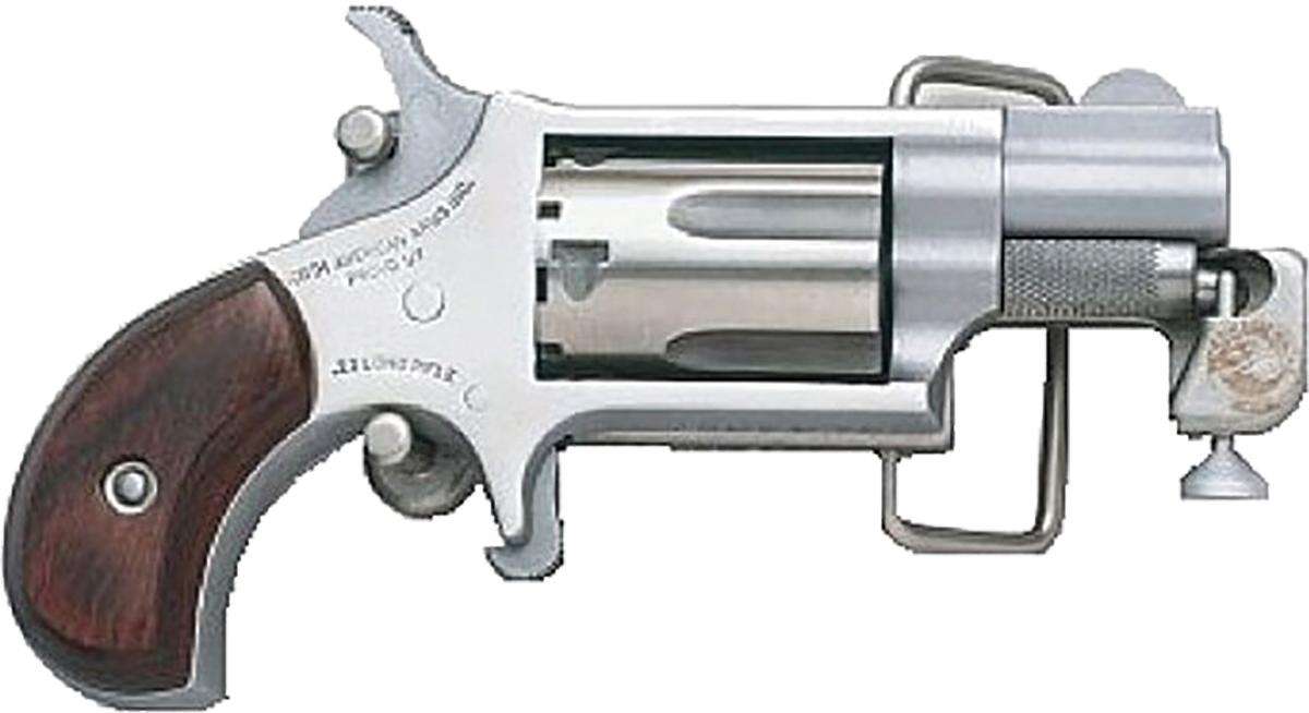 NAA MINI REVOLVER 22MAG SKELETONIZED BELT BUCKLE-img-1