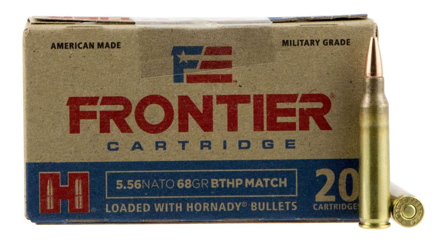 Frontier Cartridge FR310 Rifle  5.56x45mm NATO 68 gr Boat Tail Hollow Point-img-1