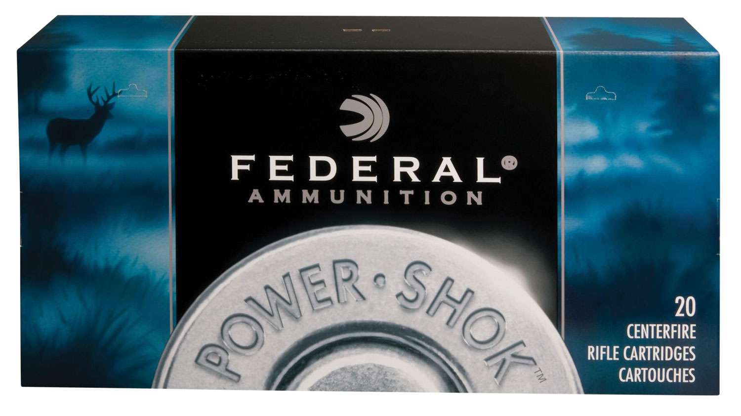 Federal 308B Power-Shok  308 Win 180 gr Jacketed Soft Point (JSP) 20 Bx/ 10-img-1